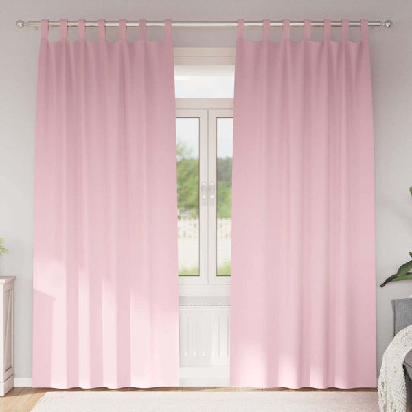 Babyrosa Verdunkelungsvorhänge mit Ringen 260x140cm