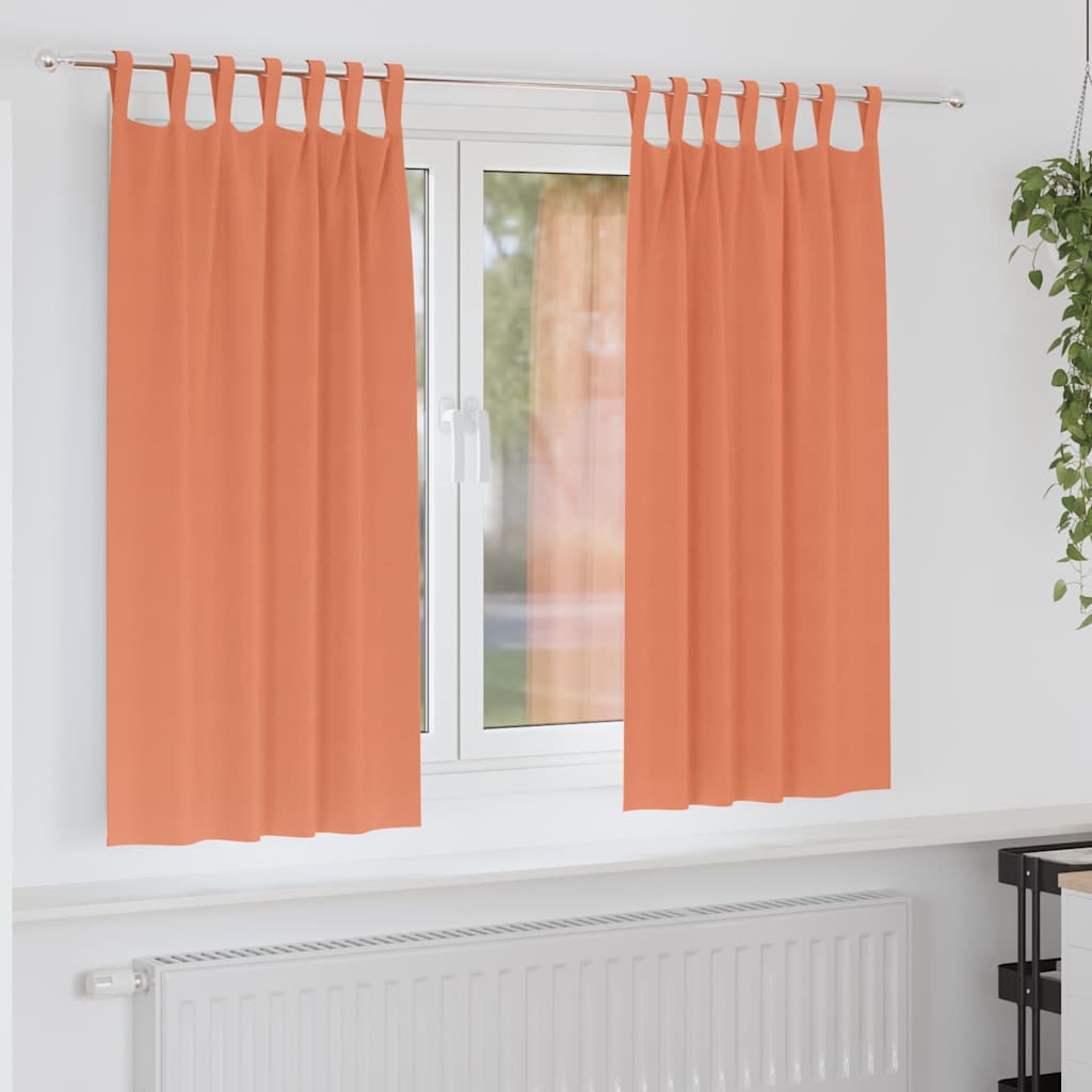 Terrakotta Verdunkelungsvorhänge mit Ringen 175x140cm, 2er-Set