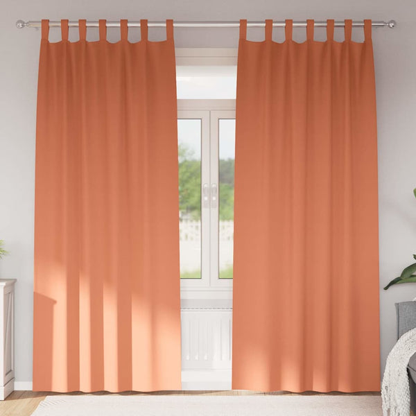 Terracotta Verdunkelungsvorhänge mit Ringen, 2er-Set