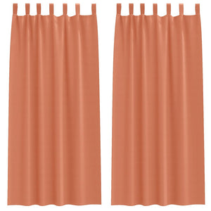 Terracotta Verdunkelungsvorhänge mit Ringen, 2er-Set