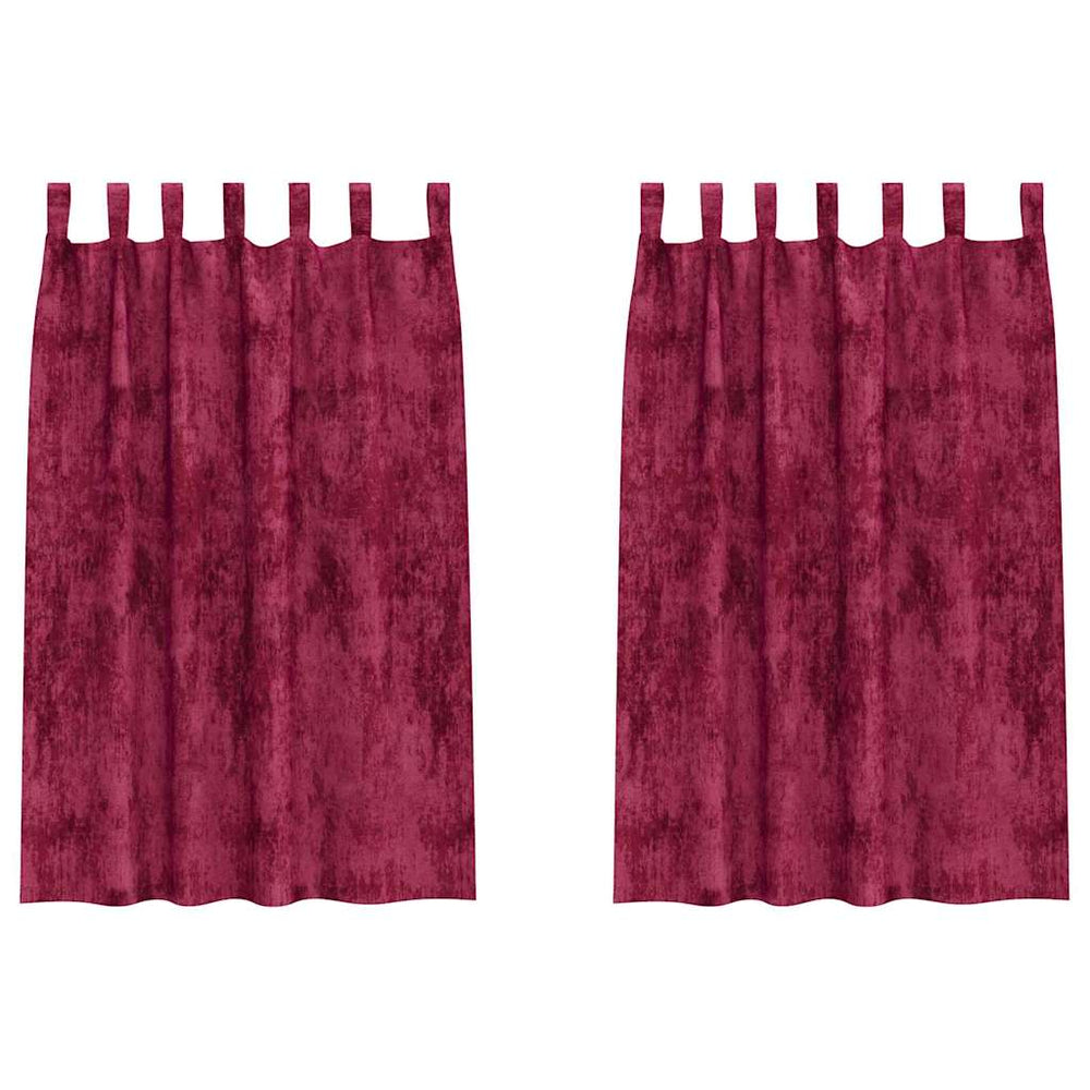 Samtvorhänge Weinrot 175x140 cm, 2er Set