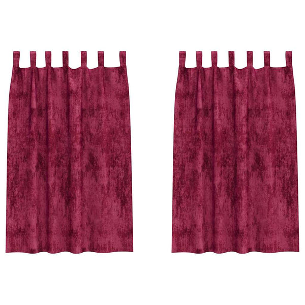 Samtvorhänge Weinrot 175x140 cm, 2er Set