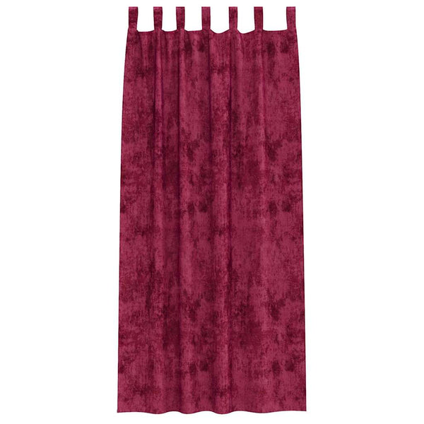 Weinrote Samtvorhänge, 2er-Set, 245x140 cm