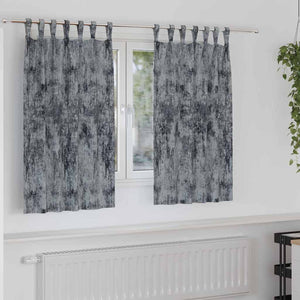 Silbergraue Samtvorhänge 140x140cm, 2er-Set