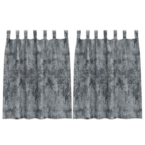 Silbergraue Samtvorhänge 140x140cm, 2er-Set