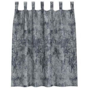 Silbergraue Samtvorhänge 140x140cm, 2er-Set