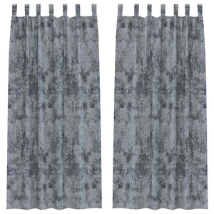 Silbergraue Samtvorhänge, 2er-Set, 245x140 cm