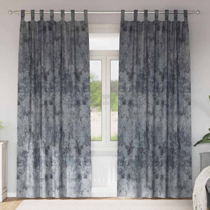 Silber Grau Samtvorhänge 260x140cm, 2er Set
