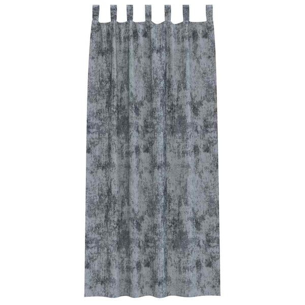 Silber Grau Samtvorhänge 260x140cm, 2er Set