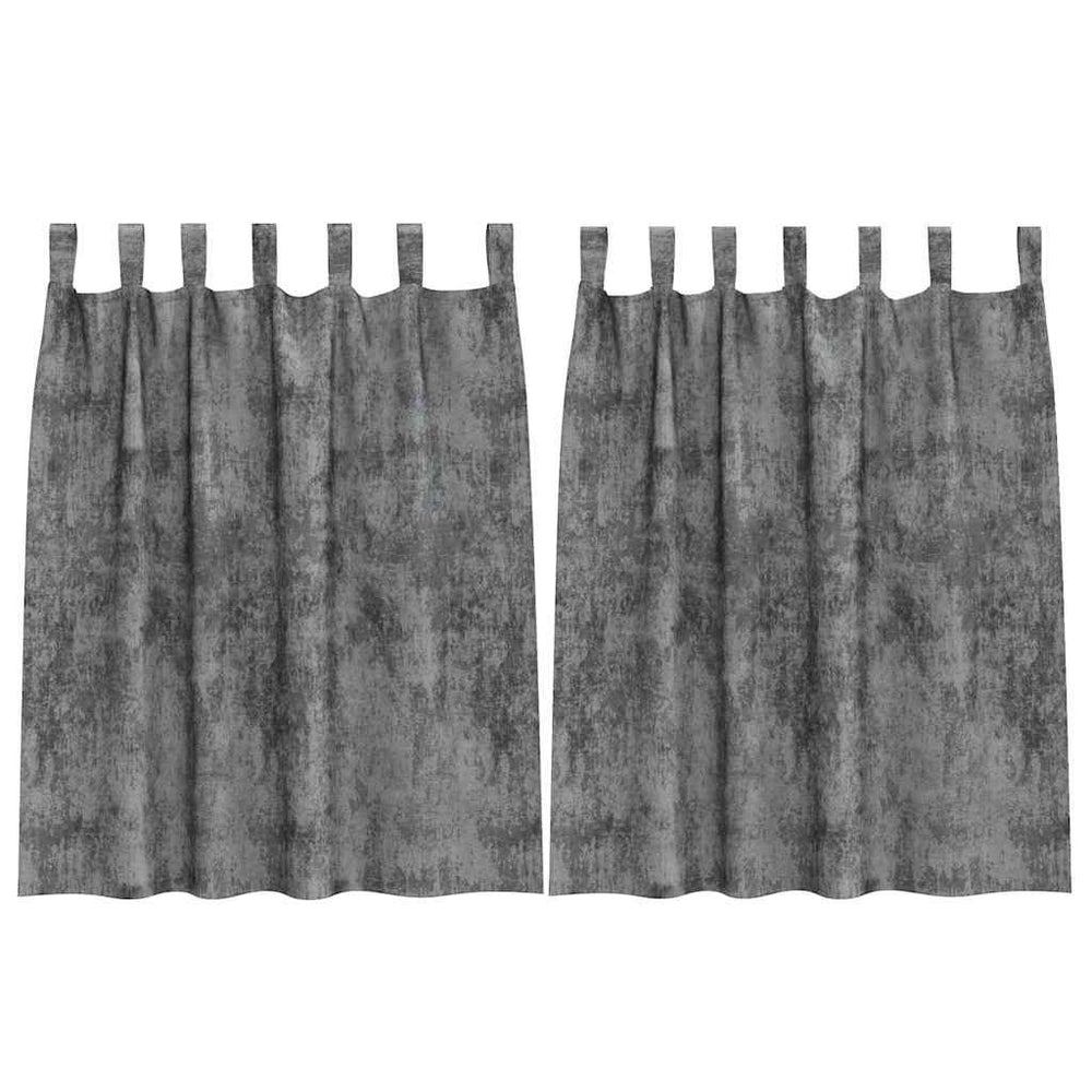Samtvorhänge Grau 140x140 cm, 2er-Set