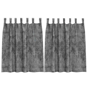 Samtvorhänge Grau 140x140 cm, 2er-Set