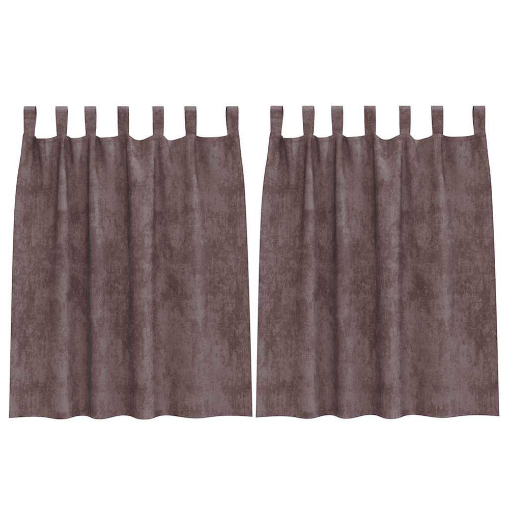 Samtvorhänge Braun 140x140 cm, 2er Set
