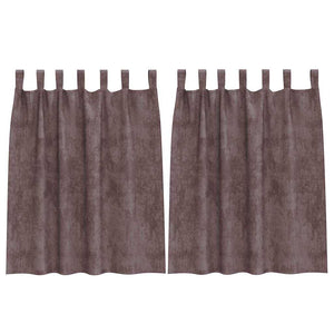 Samtvorhänge Braun 140x140 cm, 2er Set