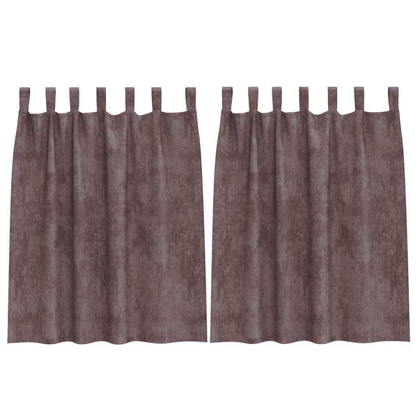 Samtvorhänge Braun 140x140 cm, 2er Set