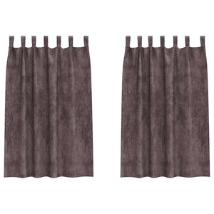 Samtvorhänge Braun 175x140cm, 2er-Set