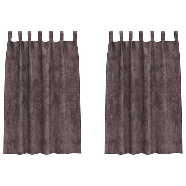 Samtvorhänge Braun 175x140cm, 2er-Set