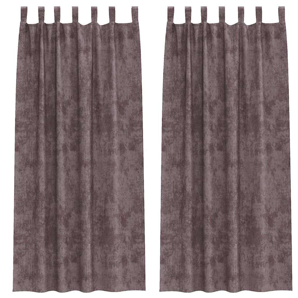Samtvorhänge Braun 2er-Set 245x140 cm