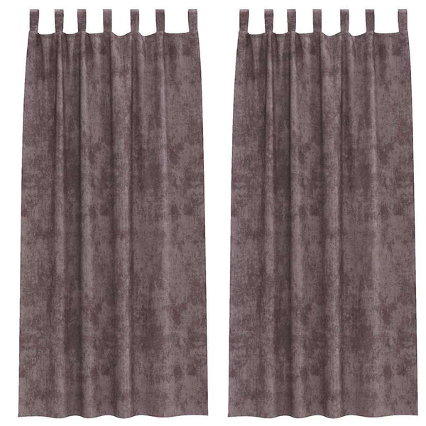 Samtvorhänge Braun 260x140cm, 2er-Set