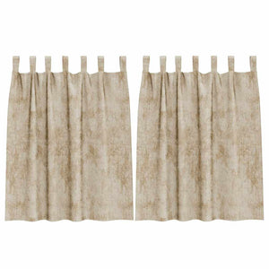 Creme Samtvorhänge 140x140 cm, 2er-Set