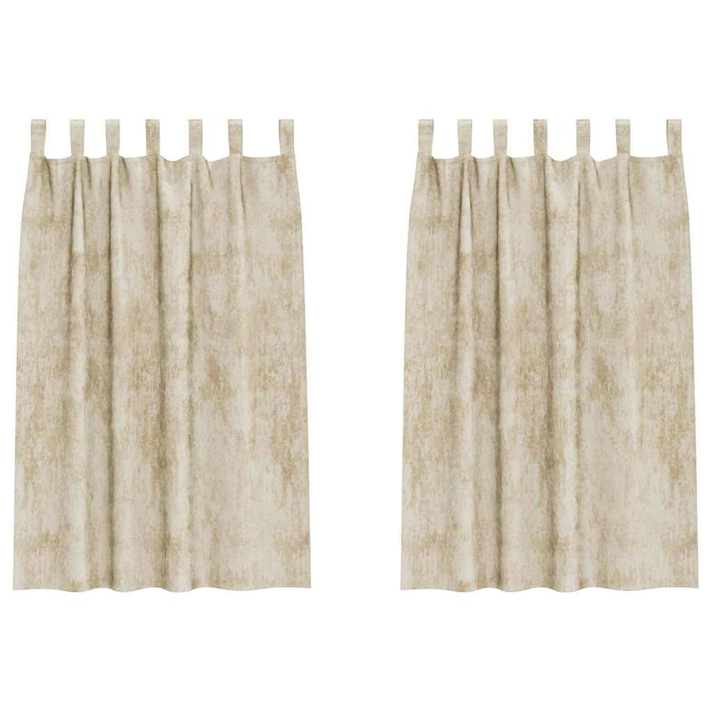 Samtvorhänge Creme 175x140cm, 2er-Set