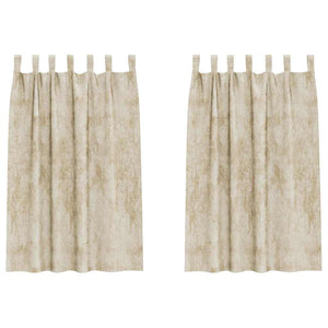 Samtvorhänge Creme 175x140cm, 2er-Set