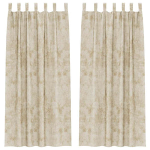 Samtvorhänge Creme 260x140cm, 2er-Set