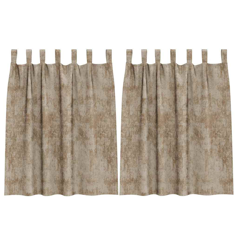 Champagner Samtvorhänge 140x140 cm, 2er Set