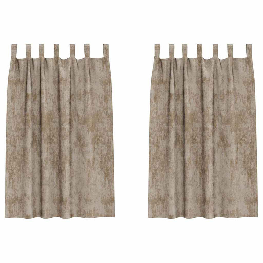 Samtvorhänge Champagner 175x140 cm, 2er-Set