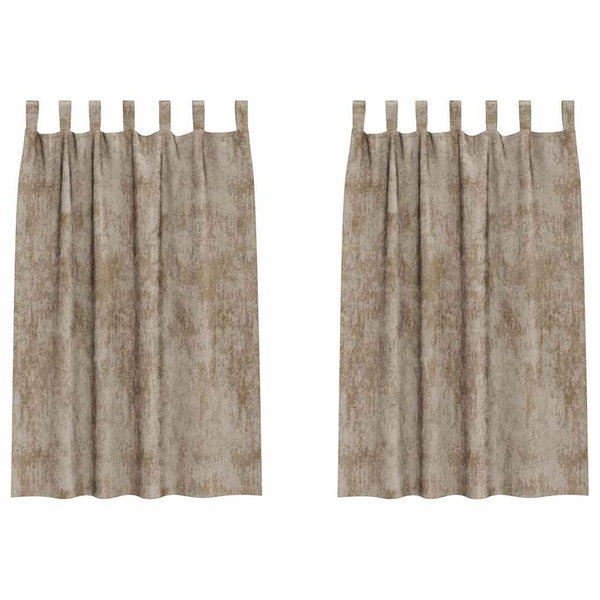 Samtvorhänge Champagner 175x140 cm, 2er-Set