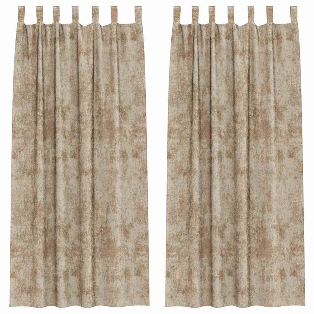 Samtvorhänge Champagner 245x140cm, 2er-Set