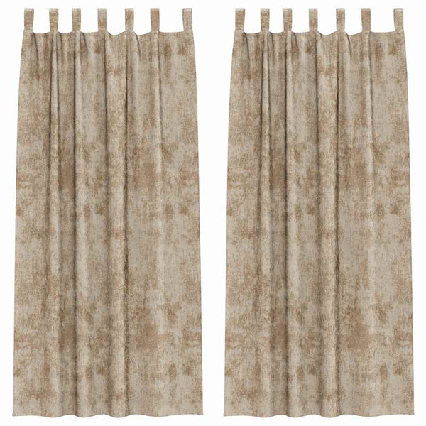 Samtvorhänge Champagner 245x140cm, 2er-Set