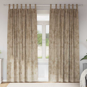 Samtvorhänge Champagner 260x140cm, 2er-Set
