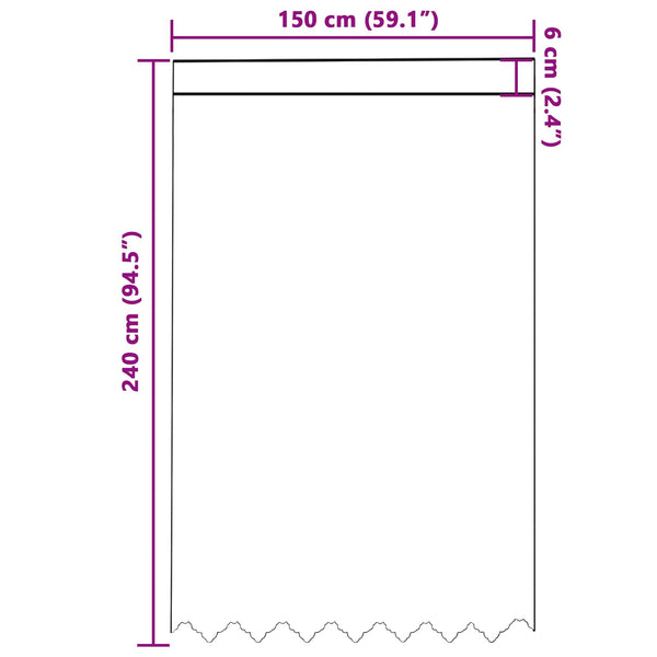 Weißer Spitzenvorhang 150x240 cm