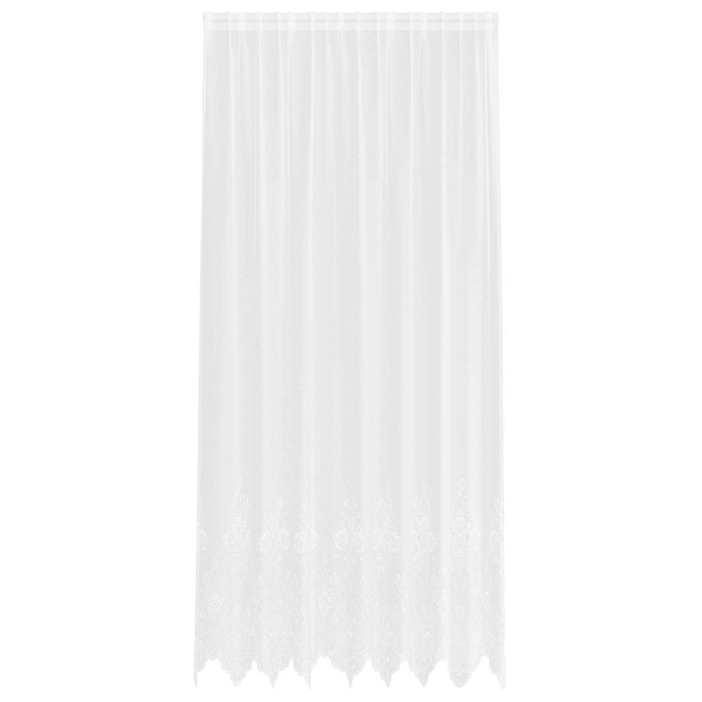 Spitzenvorhang Weiß Floral 300x200 cm
