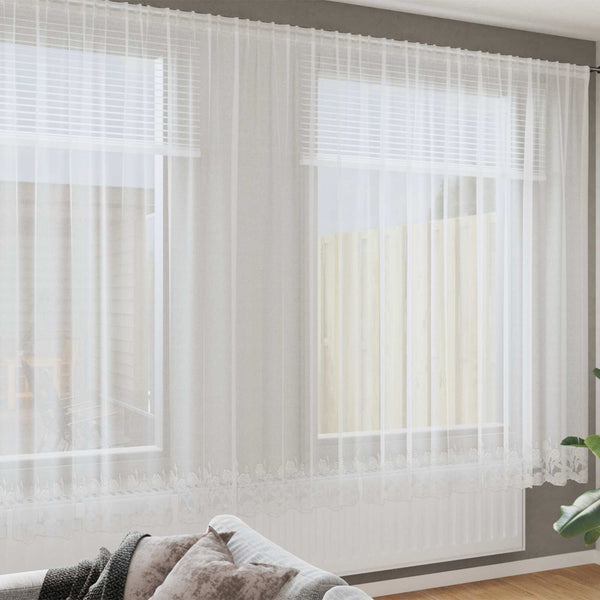Spitzenvorhang Weiß 200x1200 cm