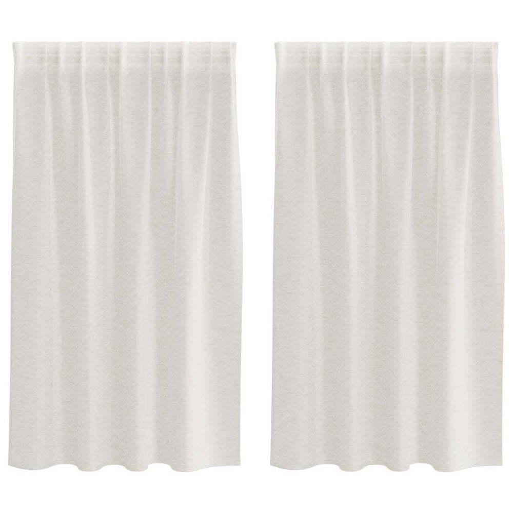 Creme Voile-Vorhänge 140x140cm, 2er-Set