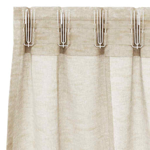Voile-Vorhang Sand 140x140cm, 2er-Set