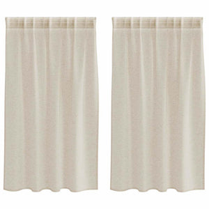 Voile-Vorhang Sand 140x140cm, 2er-Set