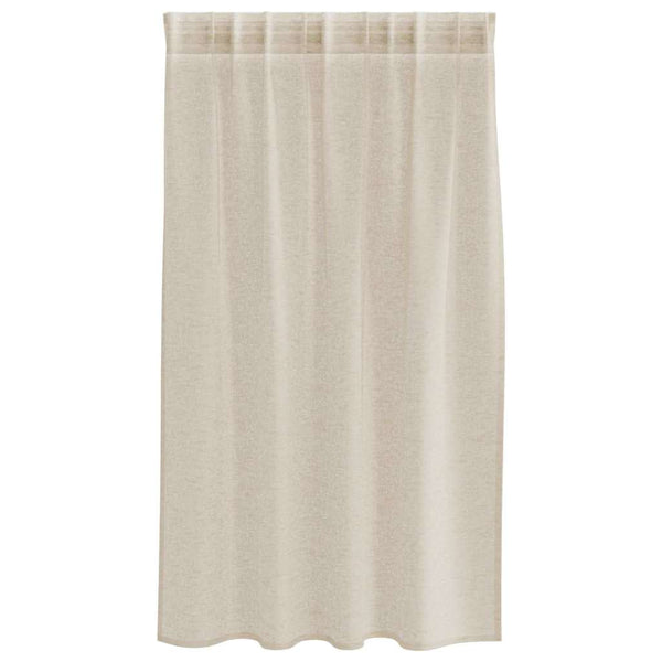 Voile-Vorhang Sand 140x140cm, 2er-Set