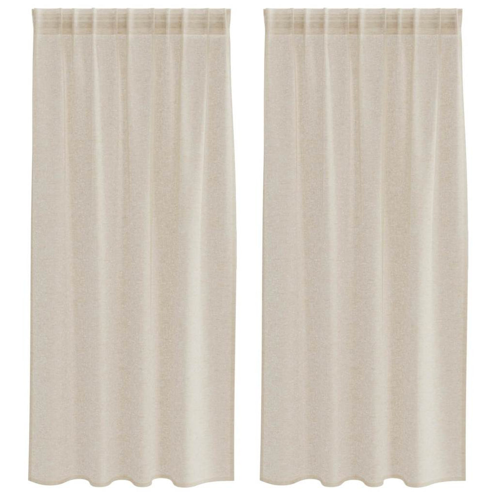 Voile Vorhang Sand 175x140cm 2er-Set