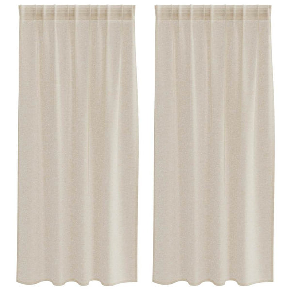 Voile Vorhang Sand 175x140cm 2er-Set