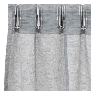 Dunkelgraue Voile-Vorhänge, 140x140 cm, 2er-Set