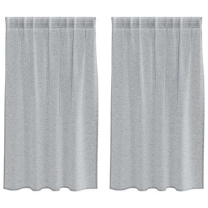 Dunkelgraue Voile-Vorhänge, 140x140 cm, 2er-Set