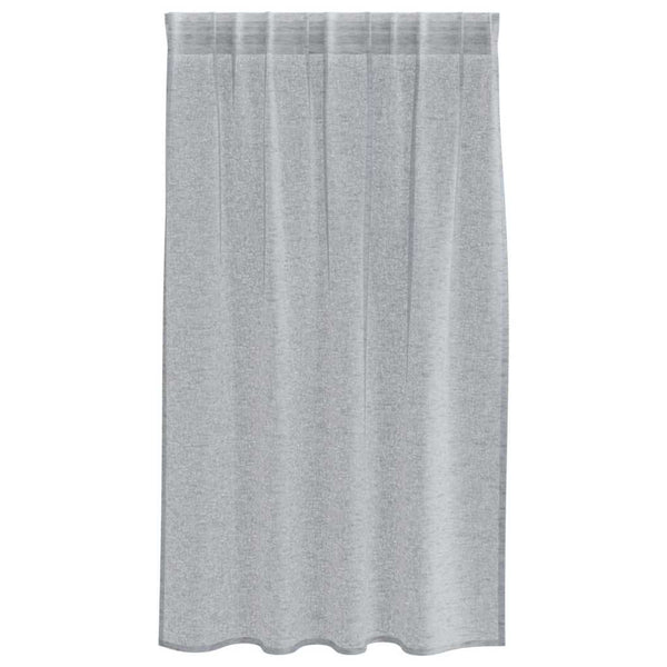 Dunkelgraue Voile-Vorhänge, 140x140 cm, 2er-Set