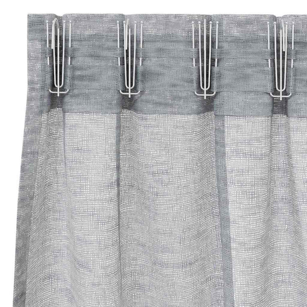 Dunkelgraue Voile-Vorhänge, 175x140cm, 2er-Set