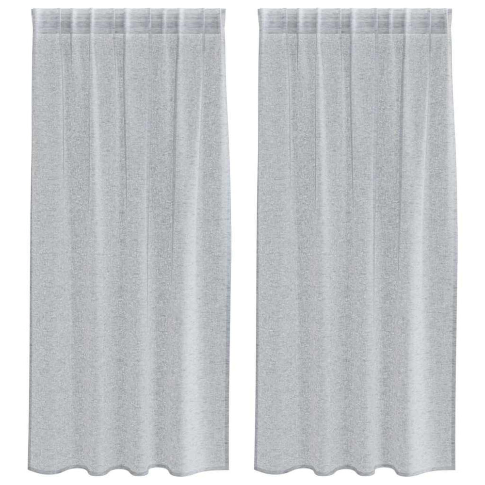 Dunkelgraue Voile-Vorhänge, 175x140cm, 2er-Set