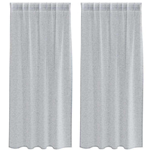 Dunkelgraue Voile-Vorhänge, 175x140cm, 2er-Set