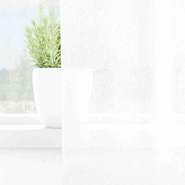 Weiße Voile-Vorhänge, 140x140 cm, 2er-Set