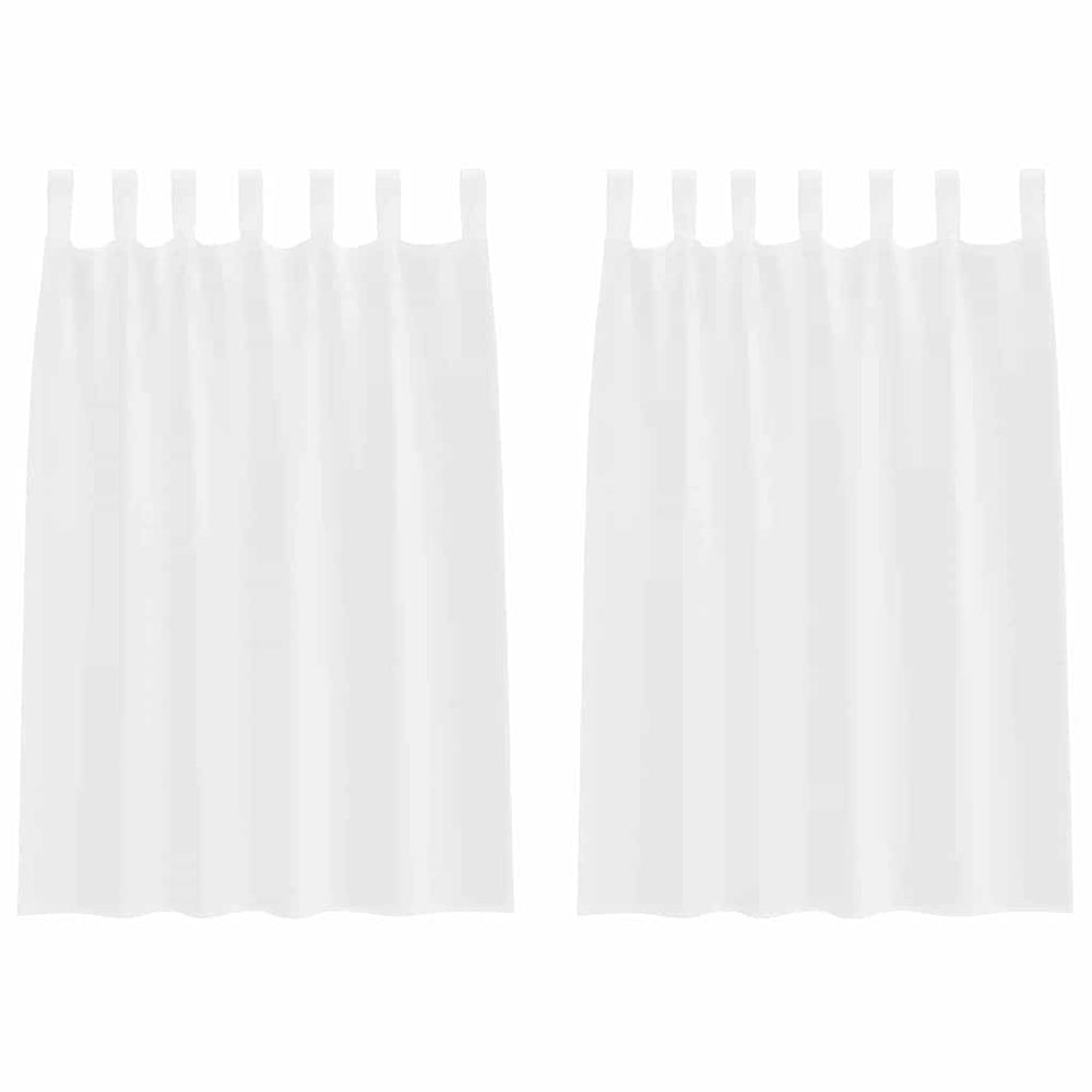 Weiße Voile-Vorhänge, 140x140 cm, 2er-Set