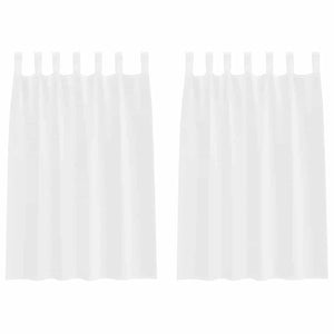 Weiße Voile-Vorhänge, 140x140 cm, 2er-Set